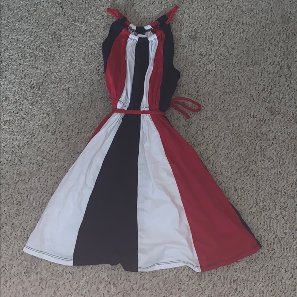 red white and blue little girls dress